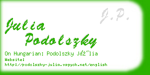 julia podolszky business card